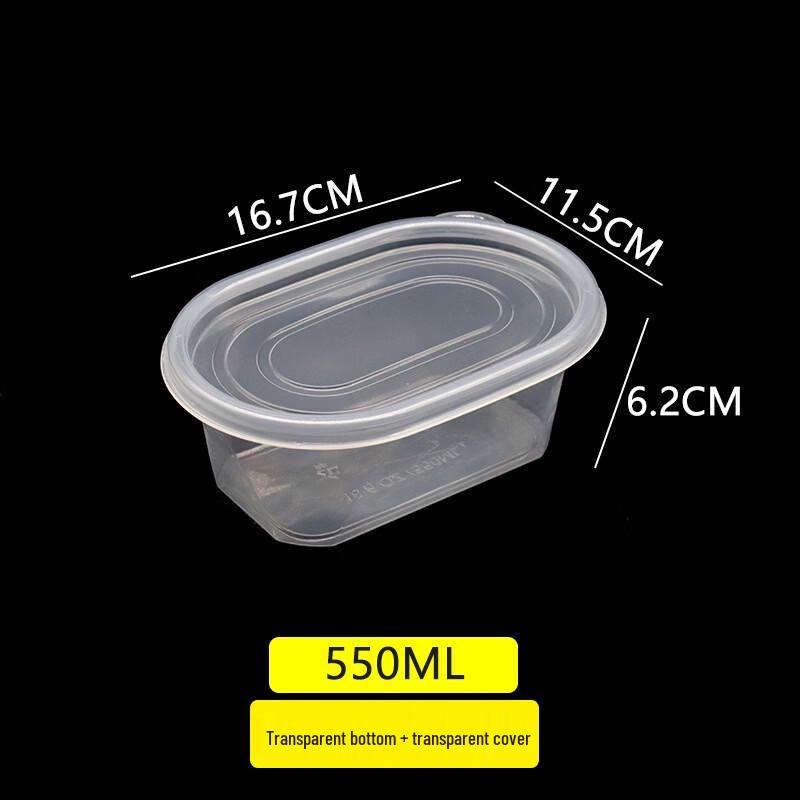 Handon 550ml Disposable Transparent Round Food Containers