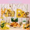 Delightful Bee Alphabet Wooden Hanging Ornament Bee Design For Cottage Spring Summer Decor