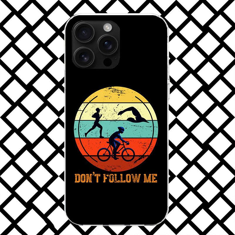 Triathlon Swim Bike Run Phone Case for iPhone 17 Air 16 16E 15 14 Plus 13 Mini 12 11 Pro Max 7 8 + SE 2020 Soft Cover Fundas 17