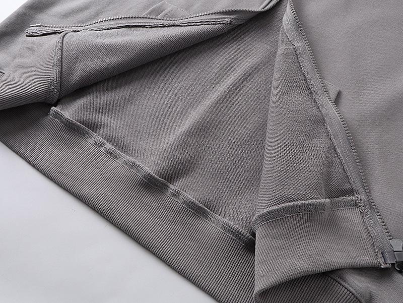 Jachetă Unisex CP Pioneer cu Fermoar și Buzunar pentru Lentile: Design Trendy Monocrom Toamnă/Iarnă