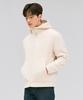 Chasecult Unisex Polar Fleece Boa Bonded Zip-Up Hoodie - Ivory