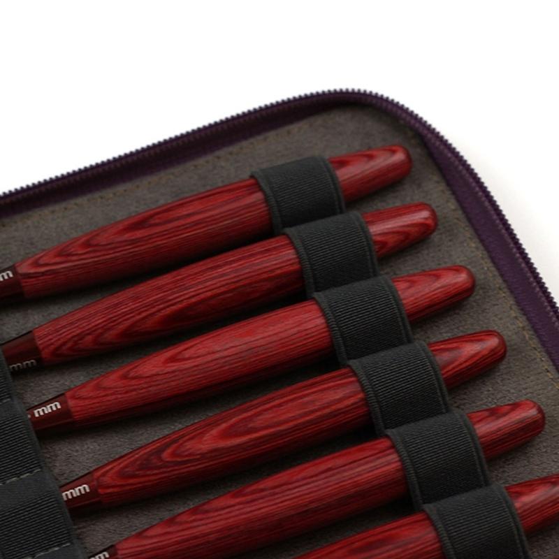 9Pcs Aluminium Crochet Hook for Knitting Ergonomic Wood Handle Crochet Hooks Yarn Craft Tool for Beginner 3.5-8.0mm