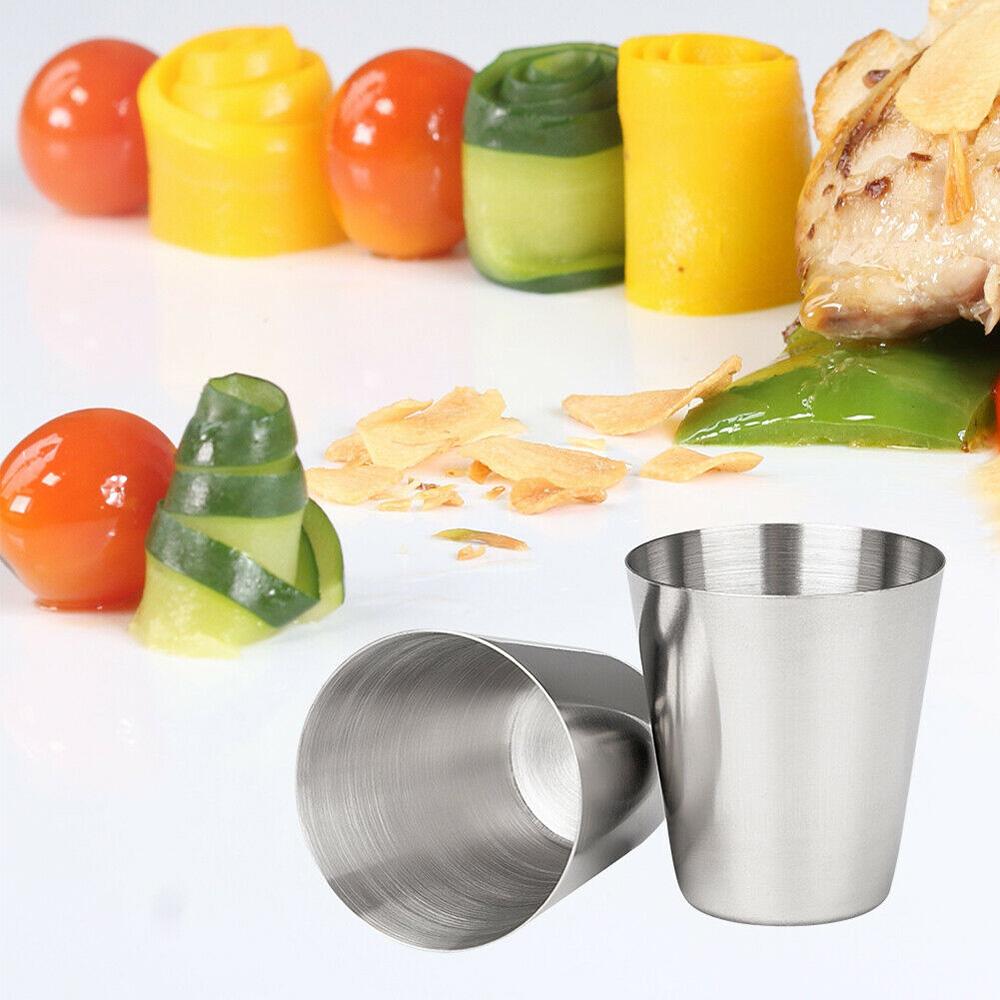4Pcs/Set  Stainless Steel Wine Shot Mini Silver Glasses Barware Cup With Leather Cover Bag For Home Kitchen Bar