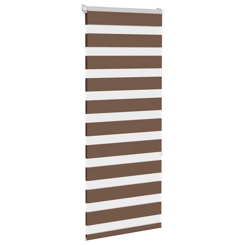 Double Roller Blind Brown 55x150 cm Fabric Width 50.9 cm Polyester