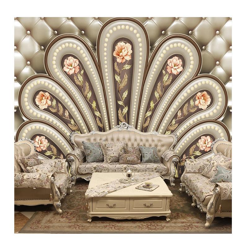 

Флизелиновые обои Европейский стиль Обои Мягкая стеновая панель Настенная роспись Гостиная Спальня Домашний декор Роскошные обои 200 cm(W) x 140 cm(H)