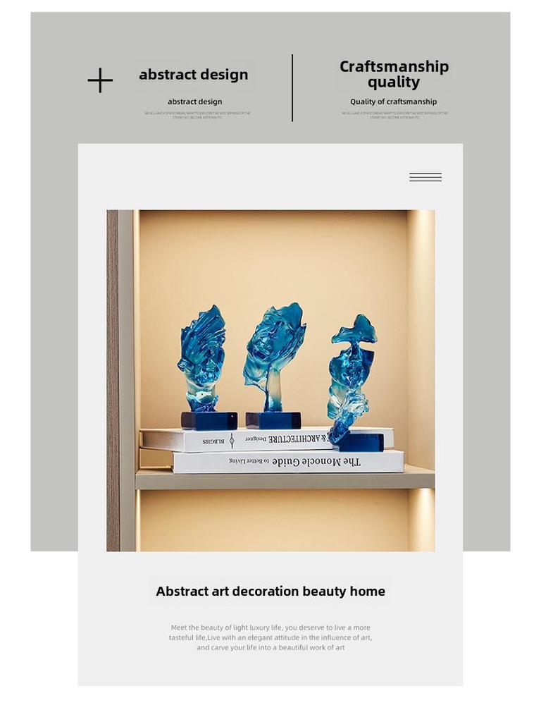 Modern Abstract Wine & TV Cabinet Decoration - Light Luxury for Living Room, Porch, or Office - Free Shipping