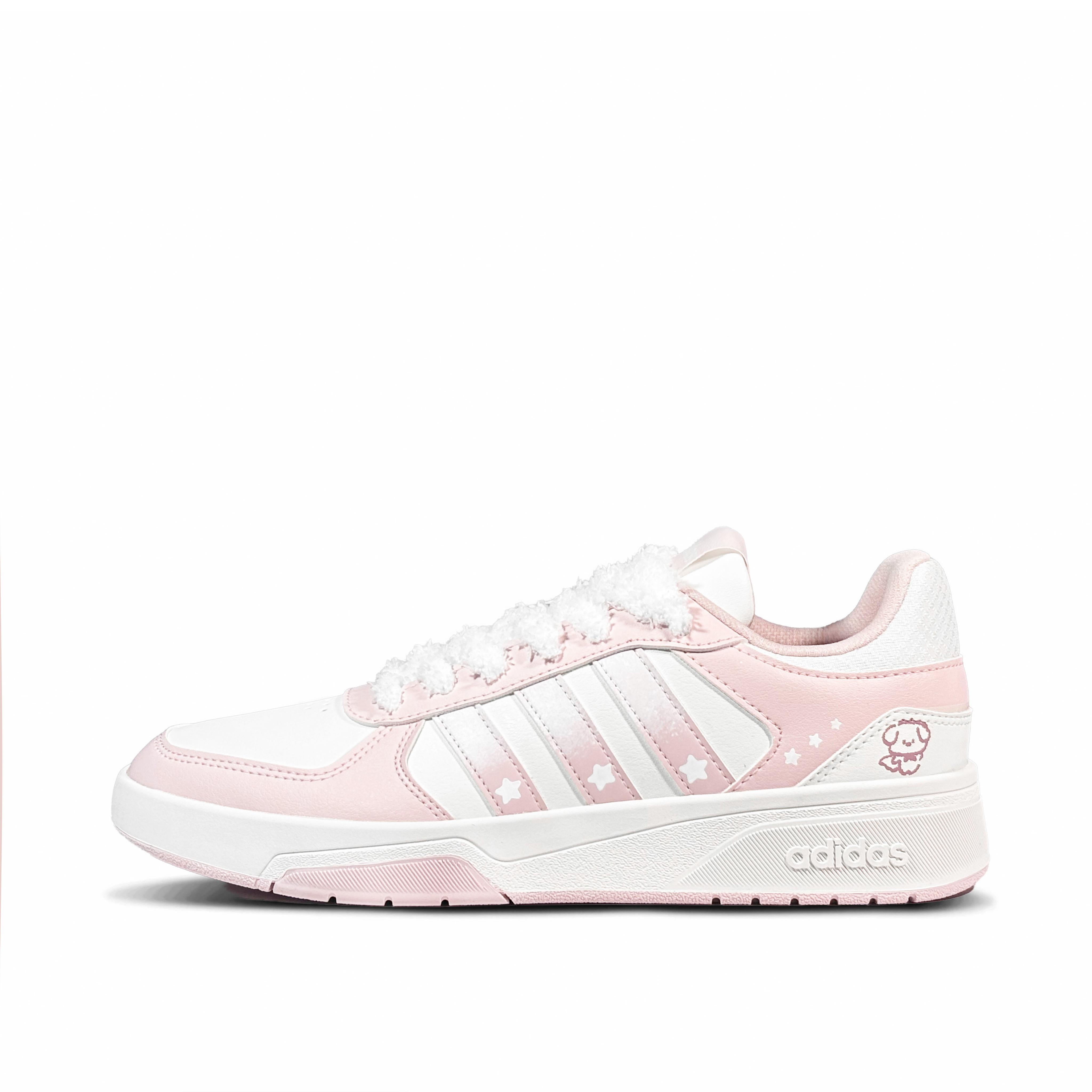 

Adidas COURTBEAT Star Mist Milk Wang Low top Skateboard Shoes Unisex Pink White KI6785(Team-814) 36