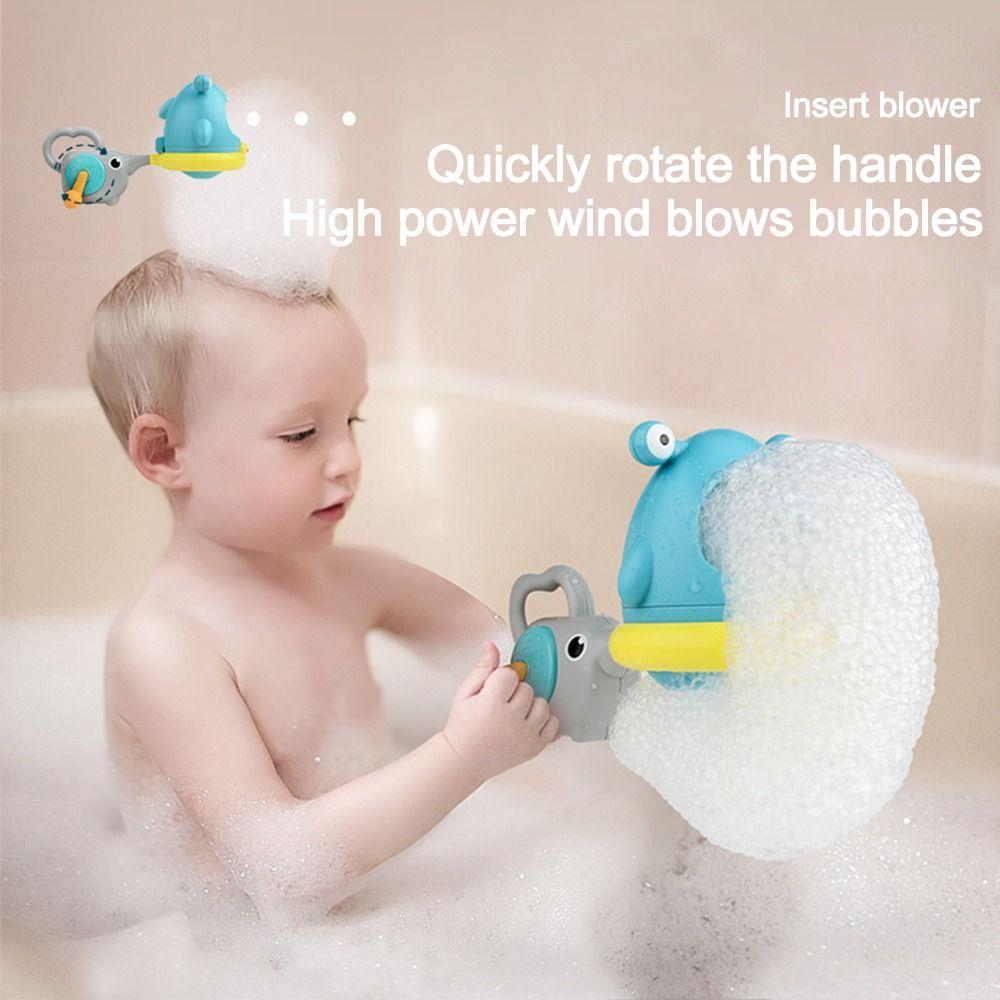 Manual Bubble Machine Sharks And Crab Shape Blowing Bubble Toy Cartoon Bathtub Soap Machine