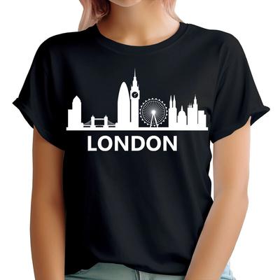 London Skyline England UK Tower Souvenir Cute Gift Womens T-Shirts Top 1#TA-51