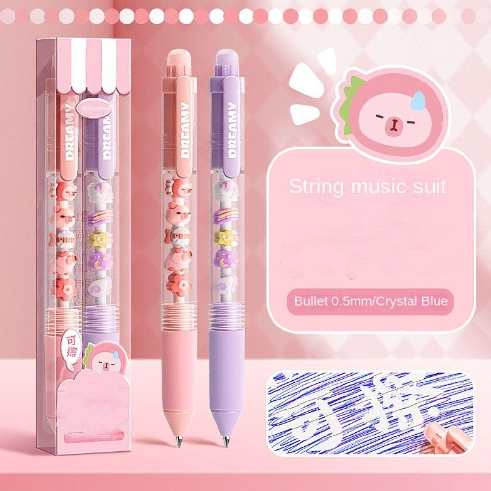Student Pen Panda Cherry Blossom String Pen Writing Stationery Decompression Pen Press Gel Pen