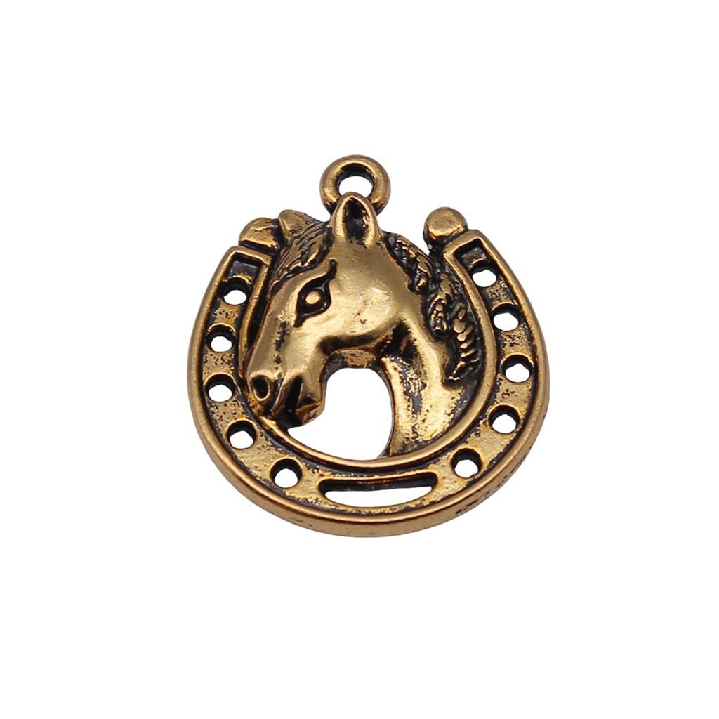 Vintage Horseshoe Charms Alloy Metal Pendants For DIY Jewelry Lucky Themed Accessories
