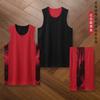 Children's double-sided basketball clothes men's and women's adult sports game training clothes set vest basketball clothes group buying printing