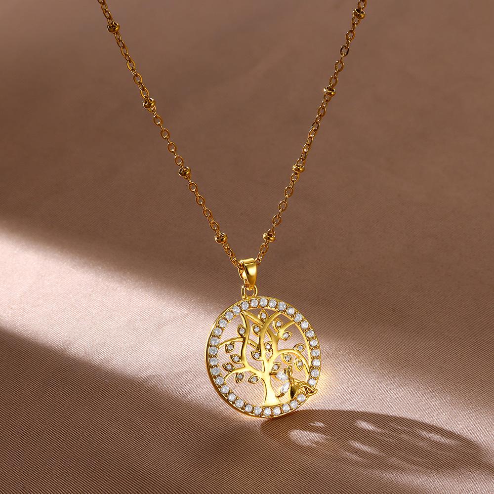 Zirconia Butterfly Pendant Necklaces For Women Snowflake Charm Necklace  Trend New Aesthetic Stainless Steel Jewelry Collar