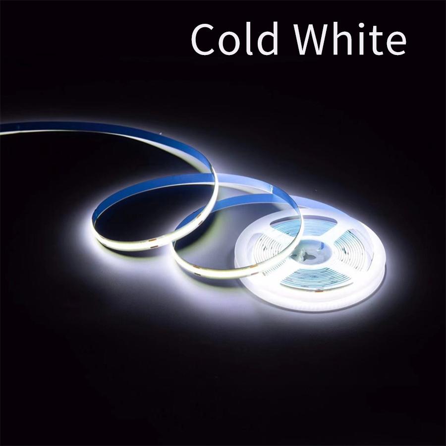 Dimmable DC 24V 12V COB LED Strip Lights 8mm 320LEDs/M Flexible LED Tape Ribbon for Room Decor 3000K 4000K 6000K 10M 5M 3M 2M 1M