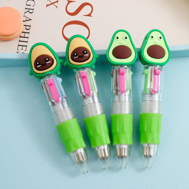 Entzückender Tierkopf Mini-Kugelschreiber in vier Farben - Schülergeschenk Schreibwaren.
