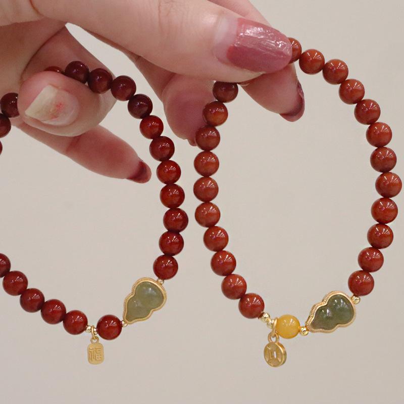 Natural Nanhong Agate Bracelet Fashion Women Daily Jewelry Lucky Gift