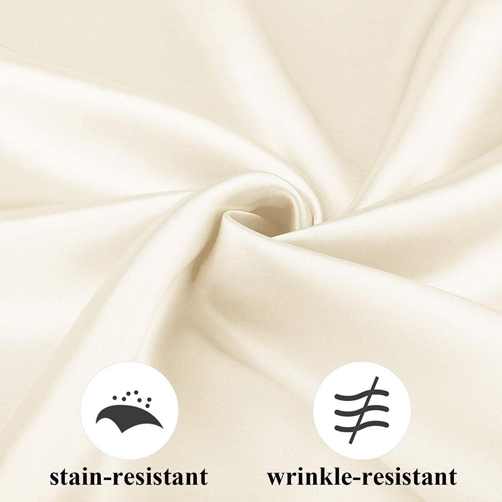3PCS Satin Napkin Cup, Hotel Wedding Fabric with High-density Lock Edge Solid Color Napkins