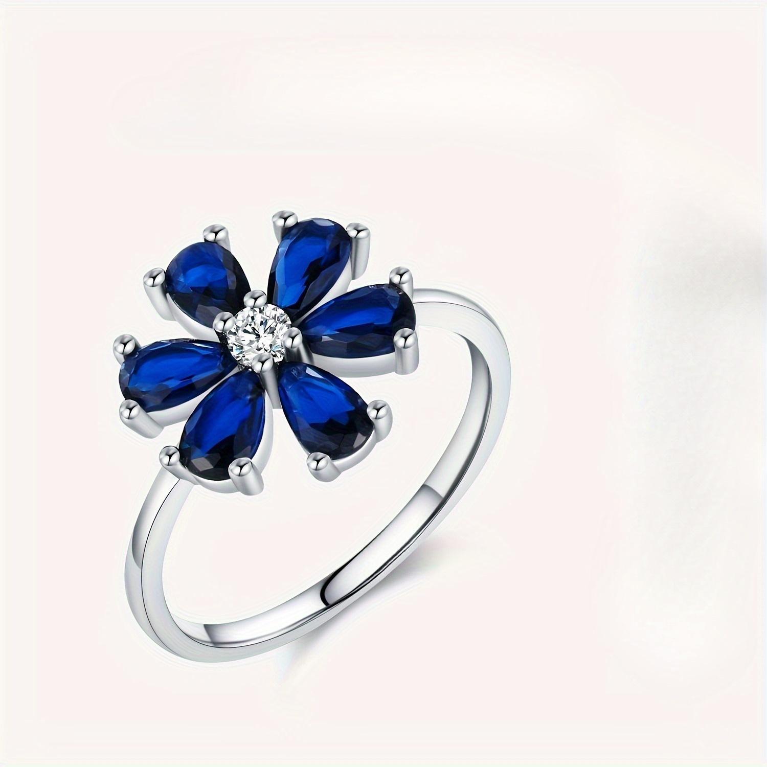 

Exquisite Floral Design Luxury Women s Ring, Sweet Style Anniversary Gift Selection, Elegant Temperament Ring. 9