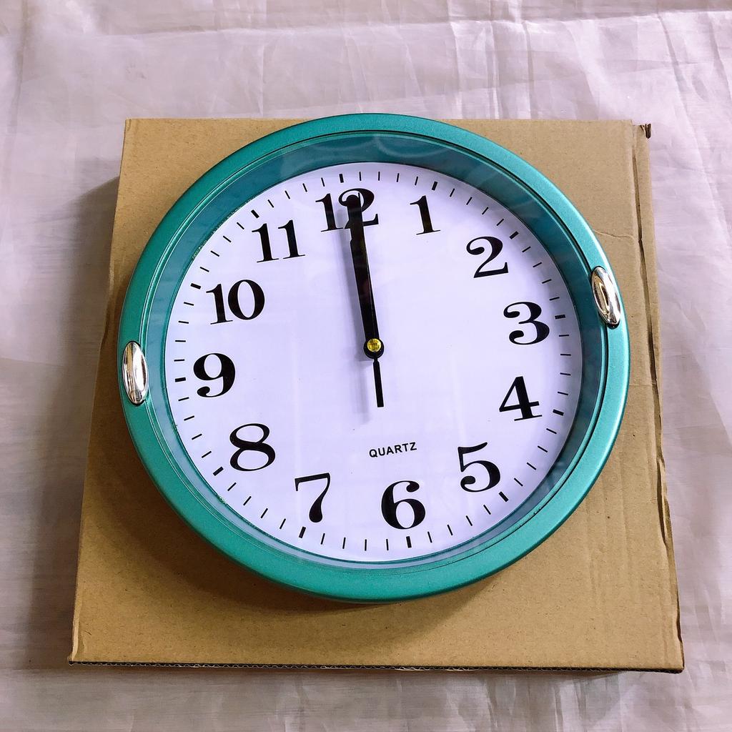 Simple Small Wall Clock Angle Pressing Living Room Household Clock 22cm