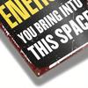 1pc Retro Positive Energy Metal Wall Art 8x12in Farm Kitchen Garage Decor