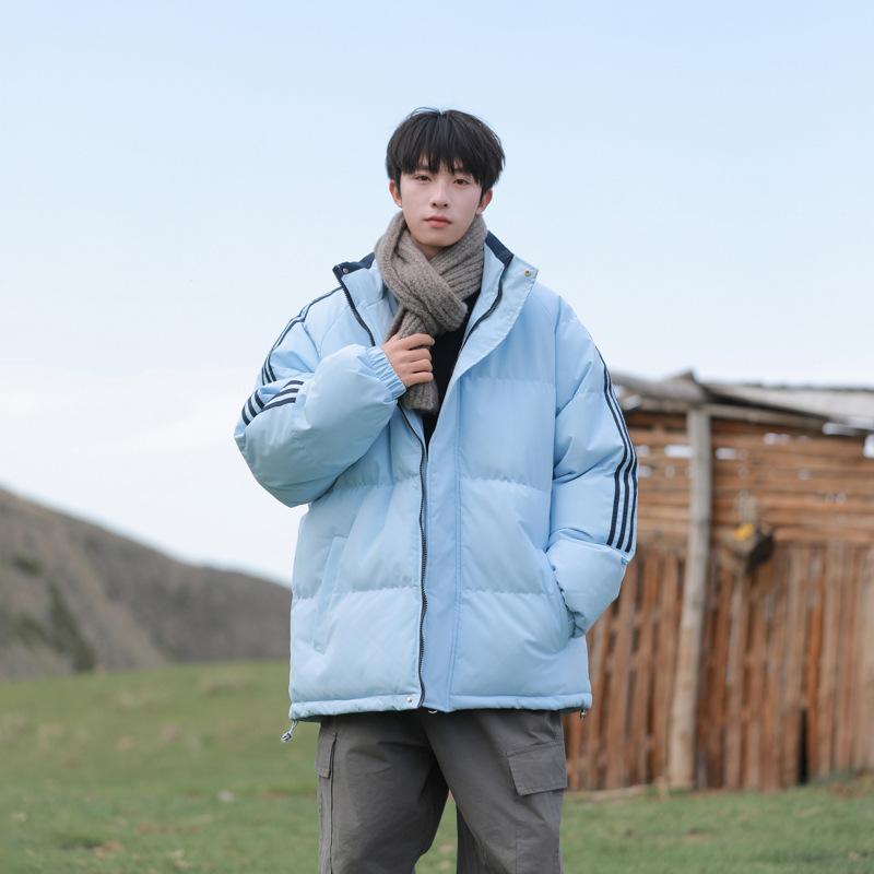 Couple Cotton Jacket Men and Women Same Style Winter Japanese Cotton Jacket Coat Bread Suit Loose Stand Collar Cotton Jacket Men