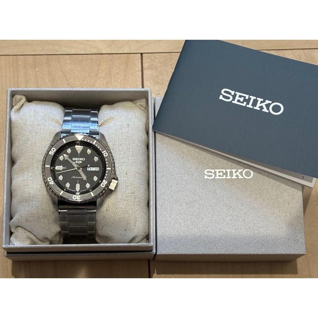 Used Seiko Watch Five Sports SBSA005 Black New Genuine SEIKO 5 SPORTS Automatic