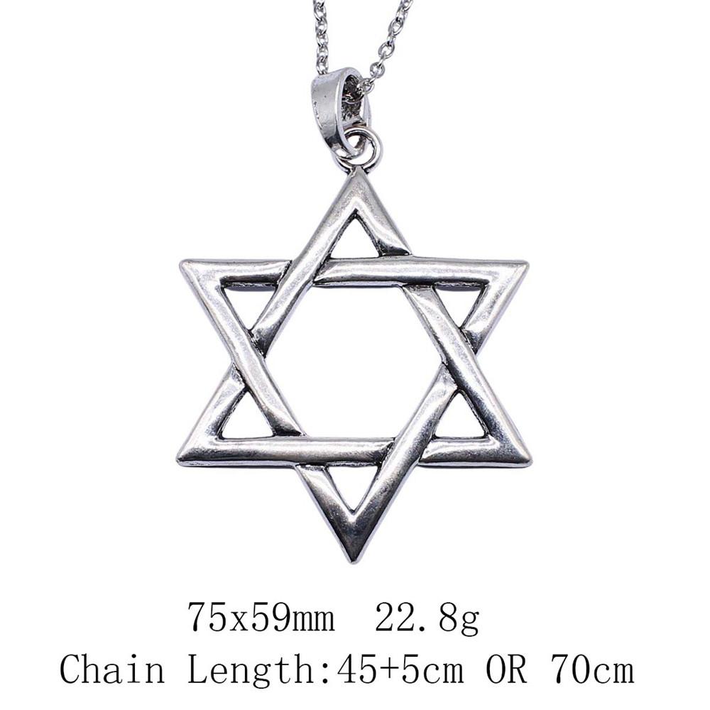 Gifts For Women Woman Long Necklace Celtic Hexagram 45cm Or 70cm Long Chain Necklace Cheap Cute Stuff Pendants And Necklaces