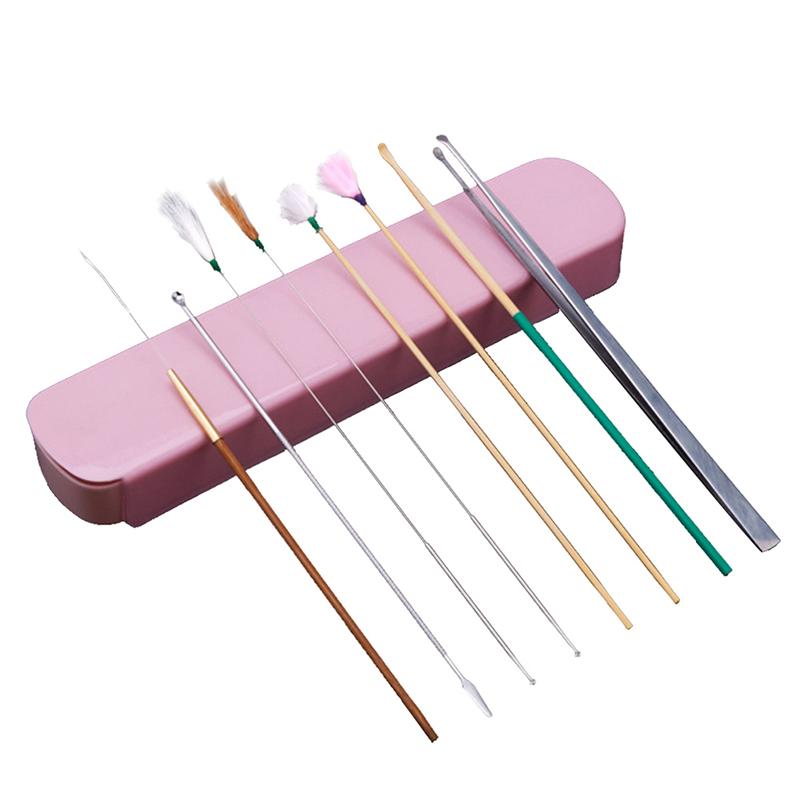 10pcs/Set Professional Ear Picking Tool Household Ear Spoon Goose Feather Stick for Baby Adult Ear Digging Tool Ear Picking Tool
