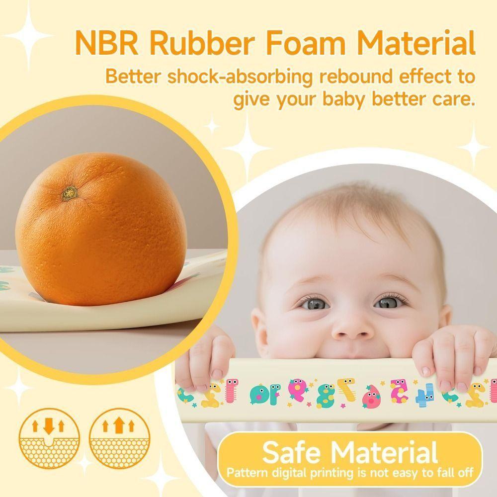 2m Anti Collision Cushion Cartoon Digital Pattern Foam Bumper Desk Edge Guard Strip Children