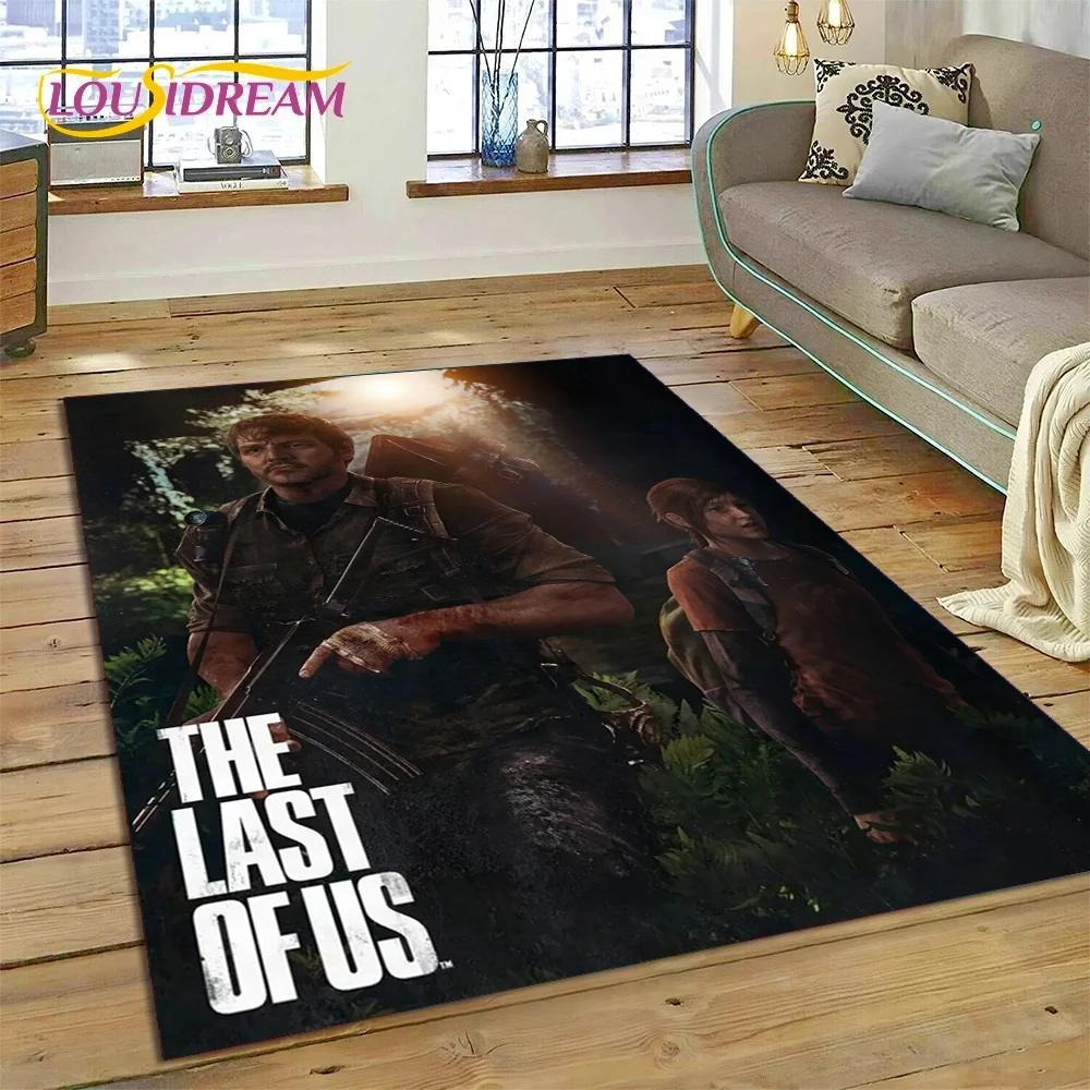 Tappeto Decorativo 3D The Last of Us Gioco Horror TV Joel Pedro per Soggiorno Camera da Letto Arredamento Casa, Decorazione Antiscivolo per Divano Zerbino Regali
