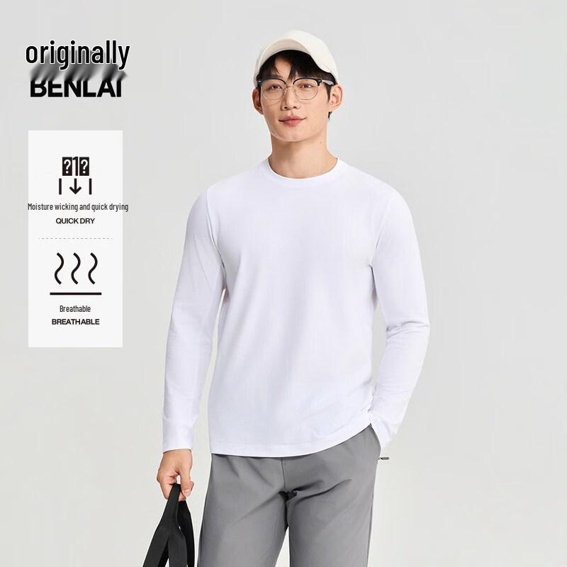 Benlai Men's 2026 Spring Quick-Dry Waffle Knit Long Sleeve T-Shirt