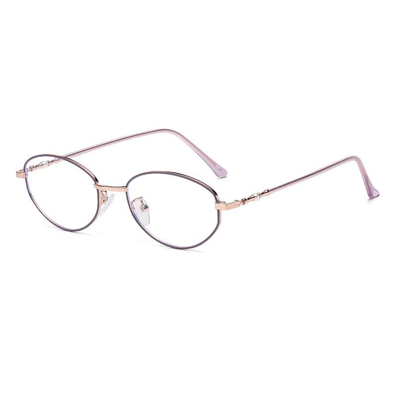 Korean Style Color-Changing Round Myopia Glasses, Skin Brightening, Trendy Anti-Blue Light Eyewear for Students