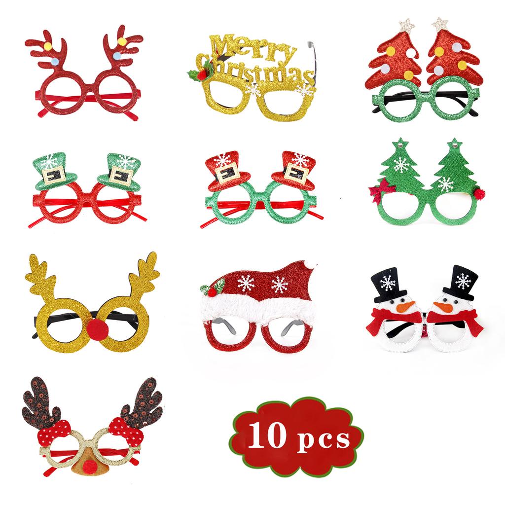 Festive Adult Children Christmas Gift Hat Headband Clap Circle Bracelet Glasses Decorations