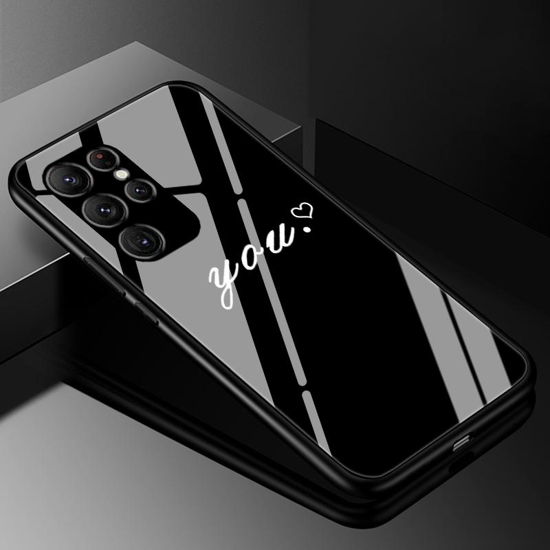 For Samsung S25 Ultra Case Cover Tempered Glass Cases for Samsung Galaxy S25 Ultra Luxury Hard Back Bumper S25Ultra S 25 Ultra