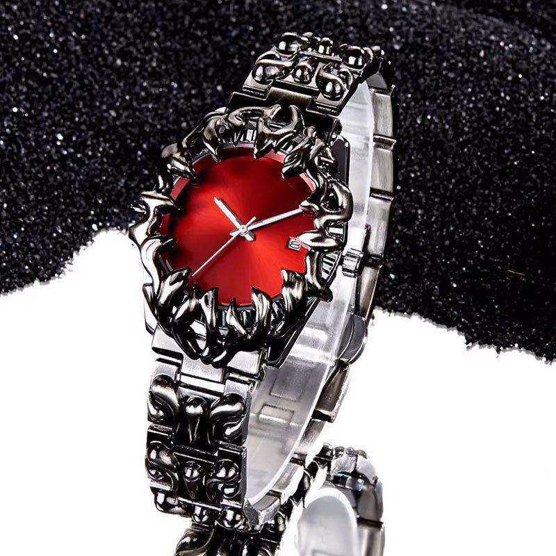 AOCASDIY Montre Homme Style Médiéval Ancien Design Créatif Acier Étanche Style Unique Mode Montre-Bracelet à Quartz pour Homme