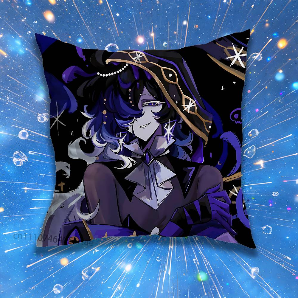 Black Sapphire Sugarfly C-Cookie Run Pillow Case Living Room Sofa Cushion Cover Suitable For Home Bedroom Room Decoration