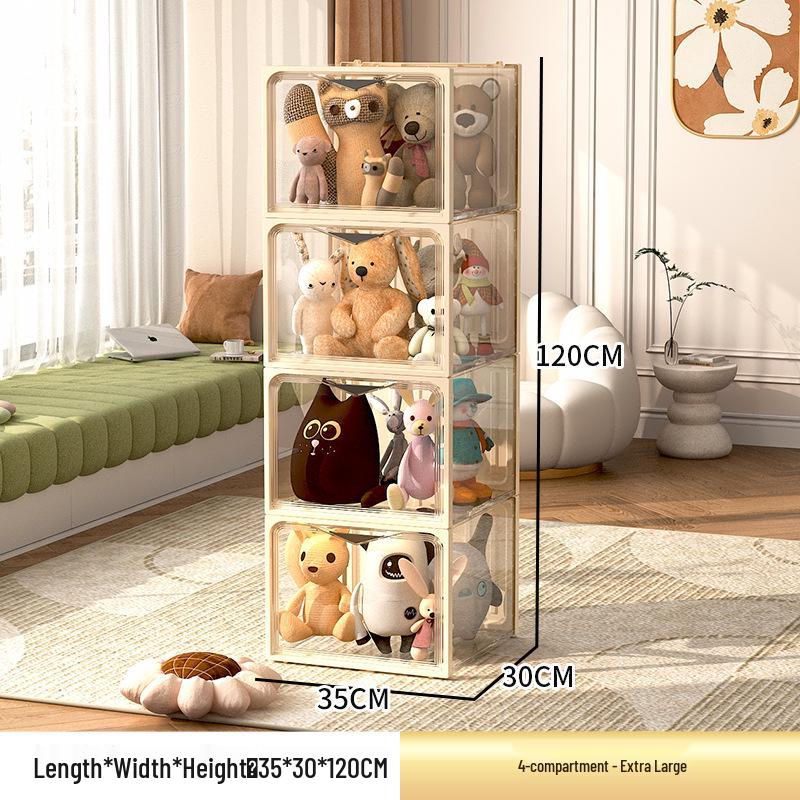 Transparenter Plüschtier-Aufbewahrungskorb und Ausstellungsbox