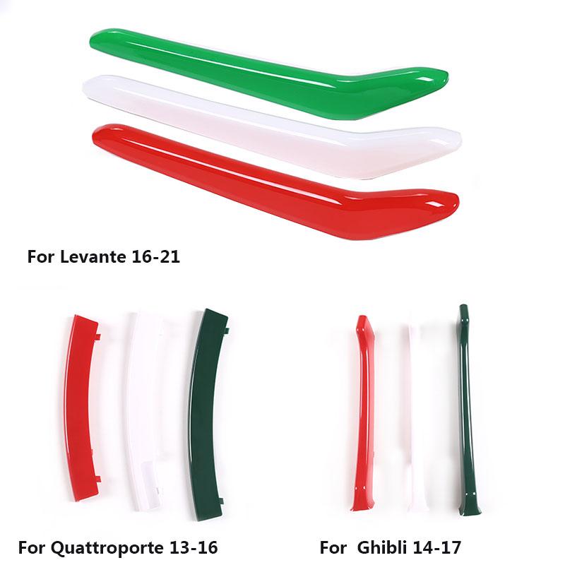 For Maserati Levante 16-21 For Ghibli 14-17 For Quattroporte 13-16 ABS Car Front Grille Cover Trim Sticker Car