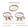 Stainless Steel Christmas Charm Bracelet for Men Women Strawberry Fruit Pendant Bangle Luxury No Fading Jewelry Gifts
