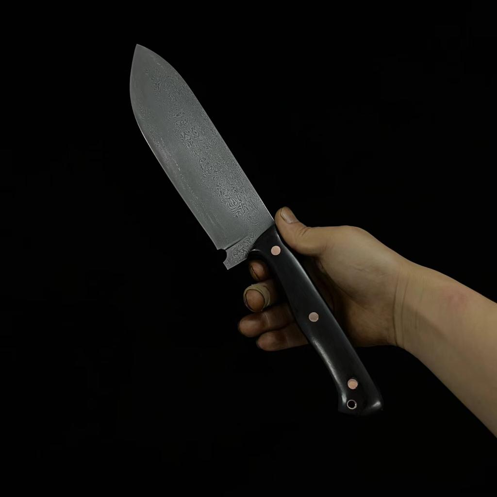 8 Inch Wood Chopper Knife Sharp Chef Cleaver Machete Damascus Steel Blade Handmade Longquan Kitchen Knife Meat And Poultry Tools