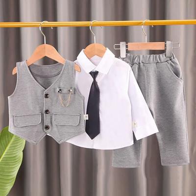 Baby Frühling Herbst Kleidung Anzug Kinder Jungen Weste Hemd Hose Anzug Kleinkind Freizeitkostüm Kinder Formelle Kleidung
