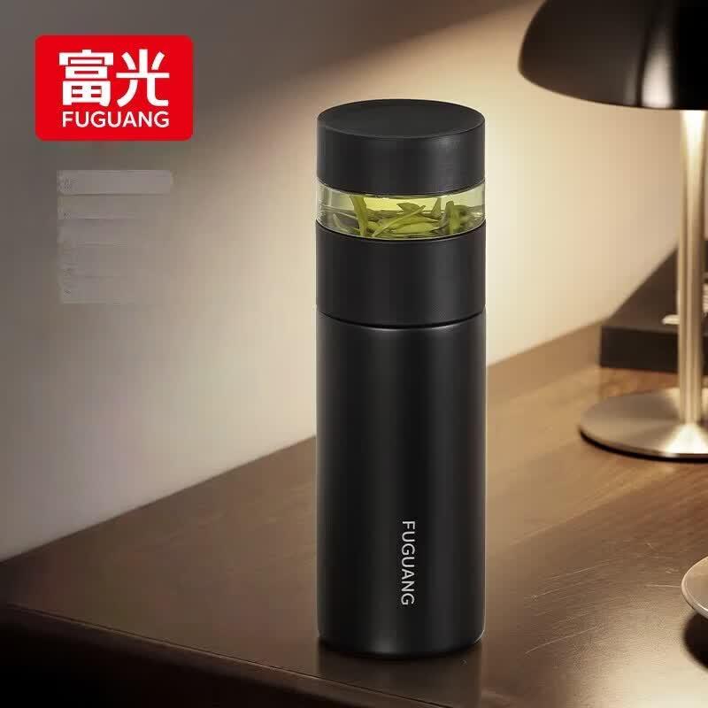 Термокружка Fuguang из нержавеющей стали 316L с отделением для чая