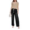 Women's Elastic Waist Loose Denim Wide-leg Pants