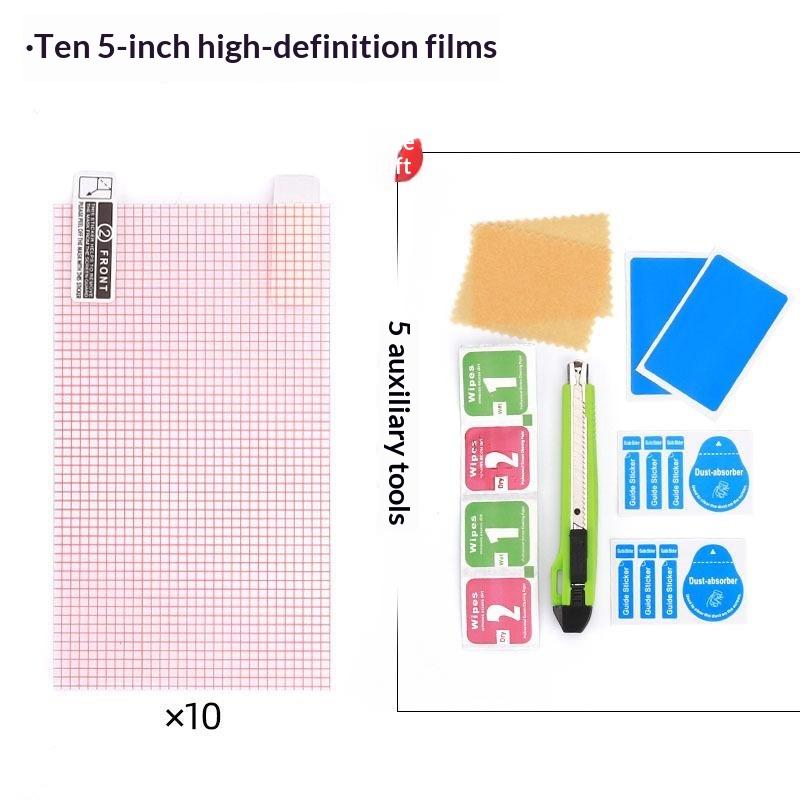 10Pcs Cuttable Screen Protector Film Grid Guide Anti Static Universal Clear Protective Sheet For Phone Gps Navigator Diy Cutting