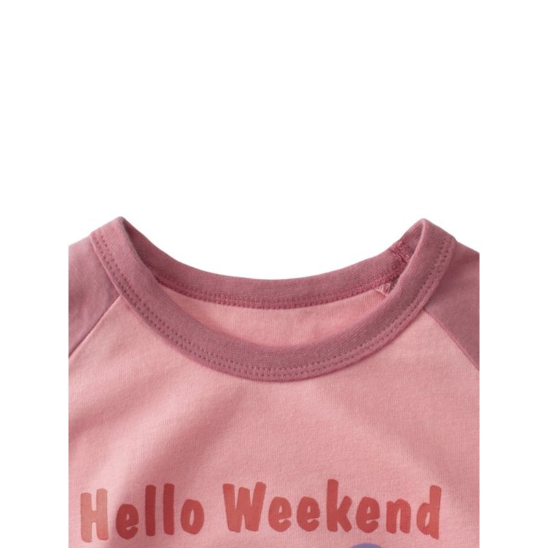 27home Children's Clothing Spring and Autumn Girl Dog Bottoming Shirt Babies' Long Sleeve T-shirt Baby Pure Cotton Raglan Sleeve Tops
