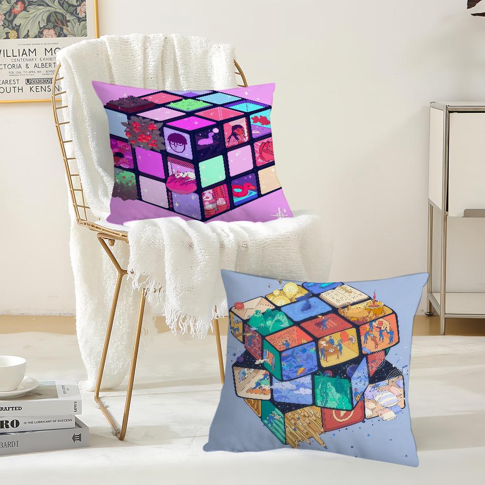 Game RRubik CCube Pillow Case Suitable For Bedrooms Living Rooms Cars Home Decoration
