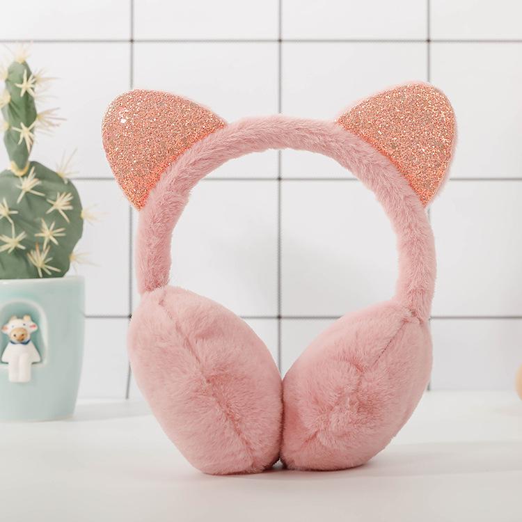 Orecchie da Animale Carine Morbide Paraorecchie Forma di Hamburger Accessori Abbigliamento Borsa Orsetto Peluche Paraorecchie Pieghevoli