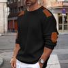 Men's Hoodless Sweatshirt Pullover Sweater For Leisure In And Winter With Ribbed Lightweight Sweatshirts Color