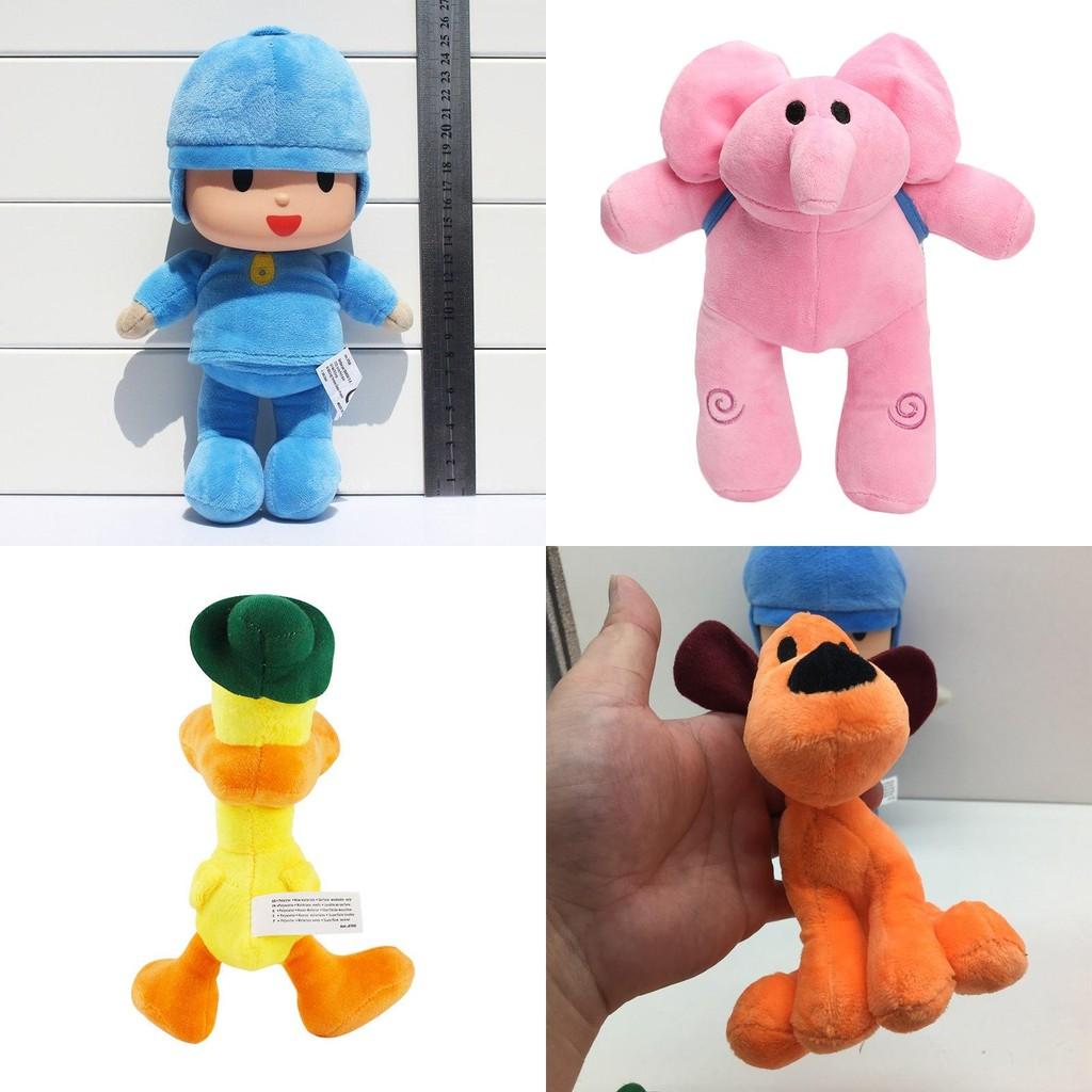 Adorable Set Of 4 Pocoyo Elly Pato Loula Soft Plush Stuffed Figure Toy Dolls For Kids