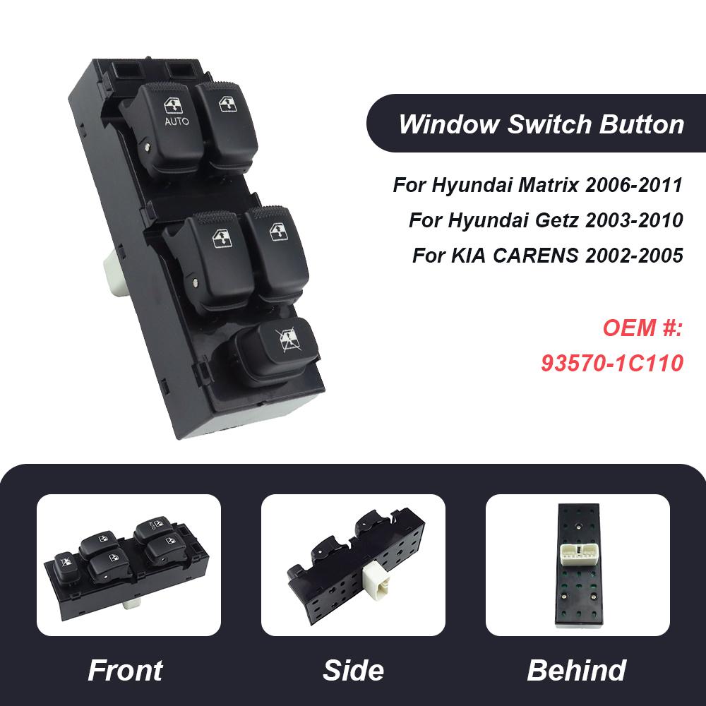 Car Accessories for Hyundai Matrix Getz Kia Carens Power Driver Window Console Lifter Switch Button 935701C110 93570-1C110